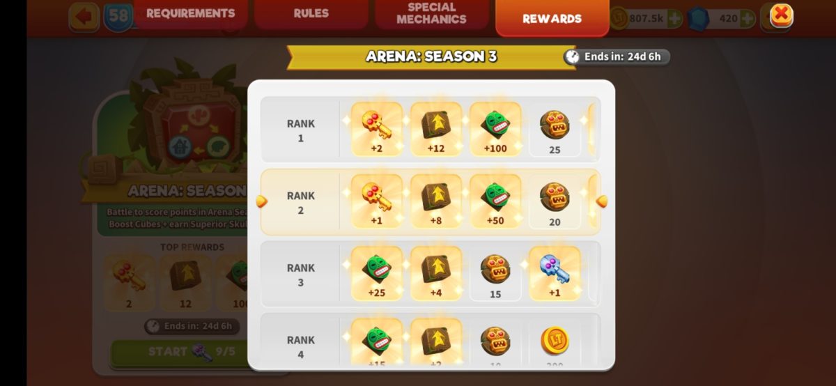 Arena Rewards