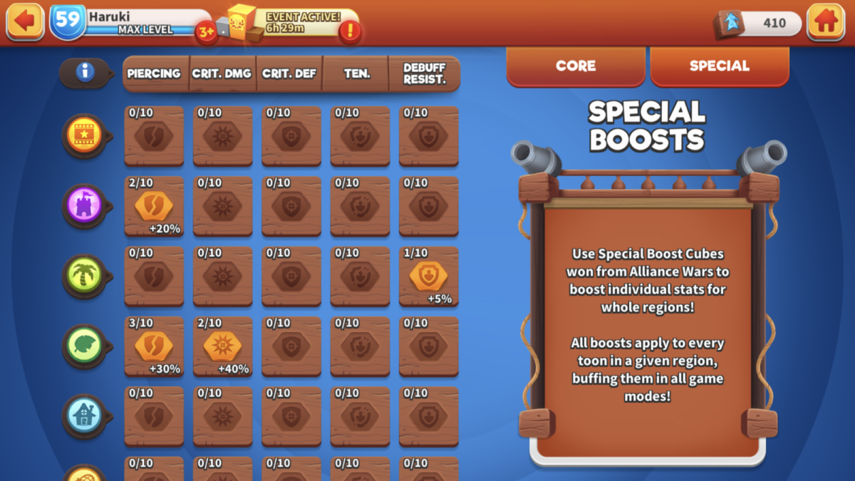 Special Boosts