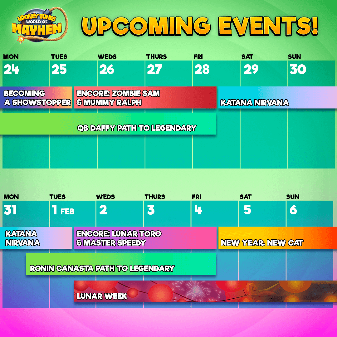 NEW UPCOMING EVENTS IN JANUARY Looney Tunes World Of Mayhem